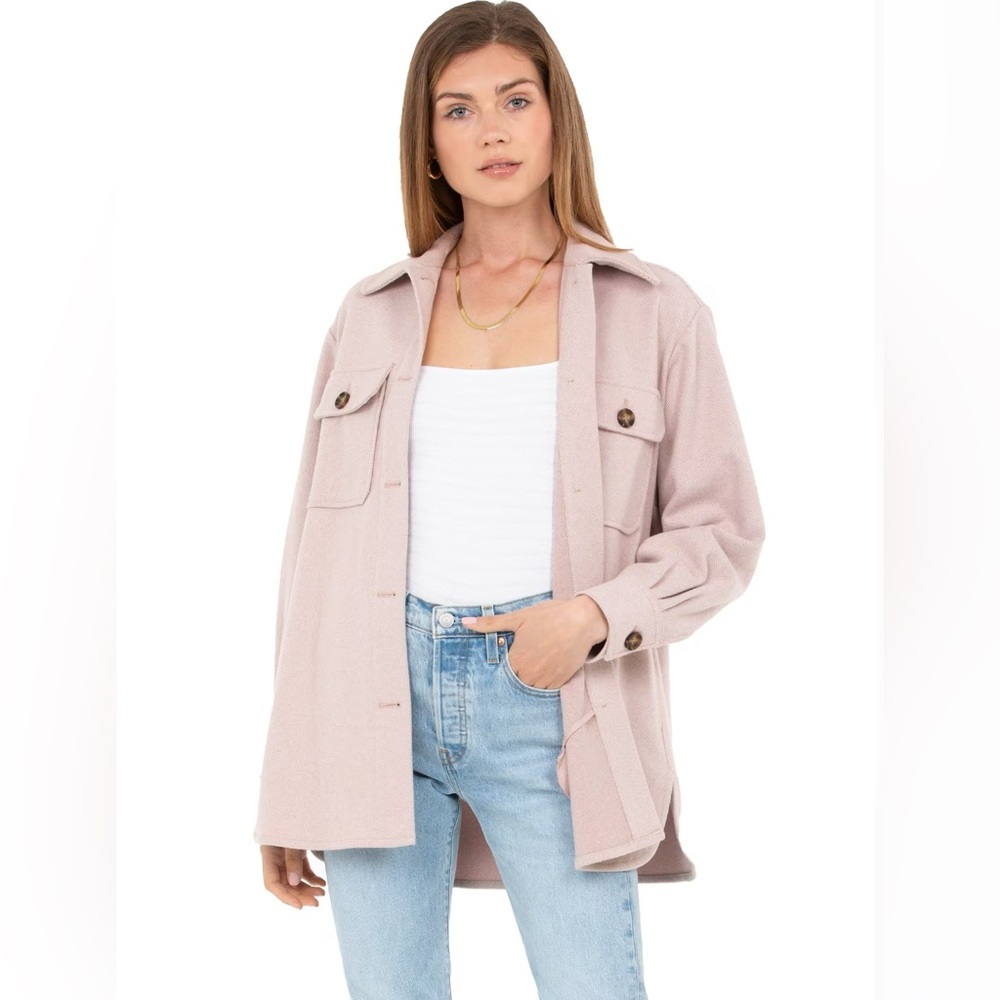 BB Dakota Blush Pink Oversized Shacket